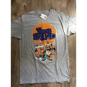 SPACE JAM Looney Tunes Mens Tune Squad S/S Gray T-SHIRT  L